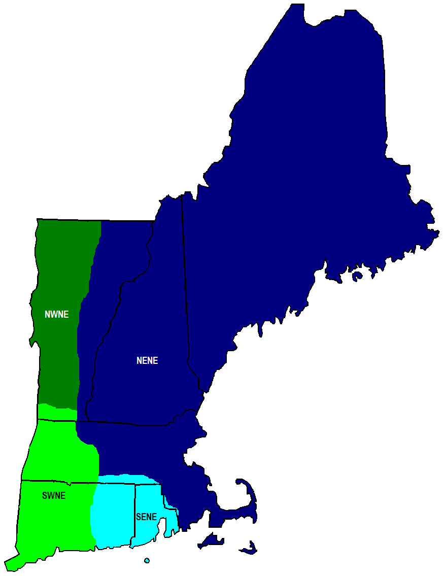 United States Map New England